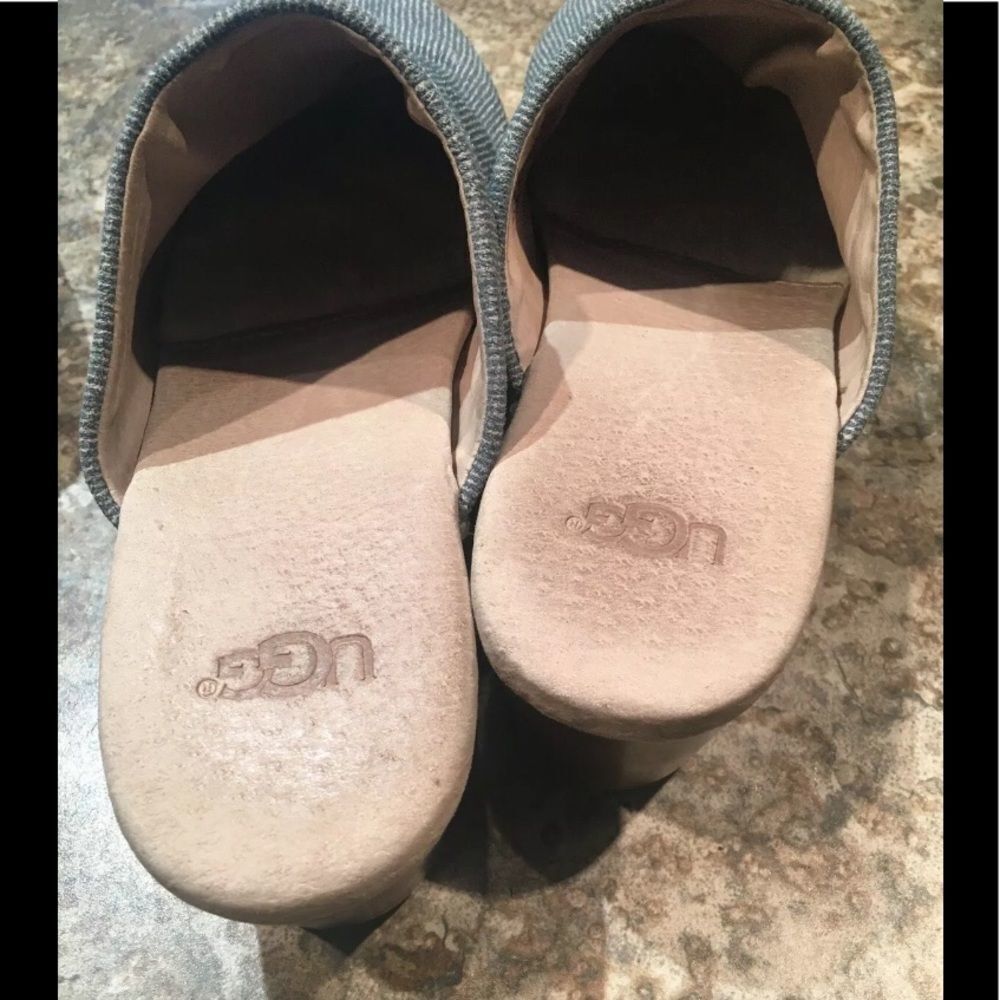 UGG Australia Shoes Blue Jean Style Clogs Size 4 - Picture 5 of 13